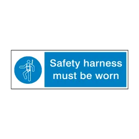 Wear Safety Harness Sign