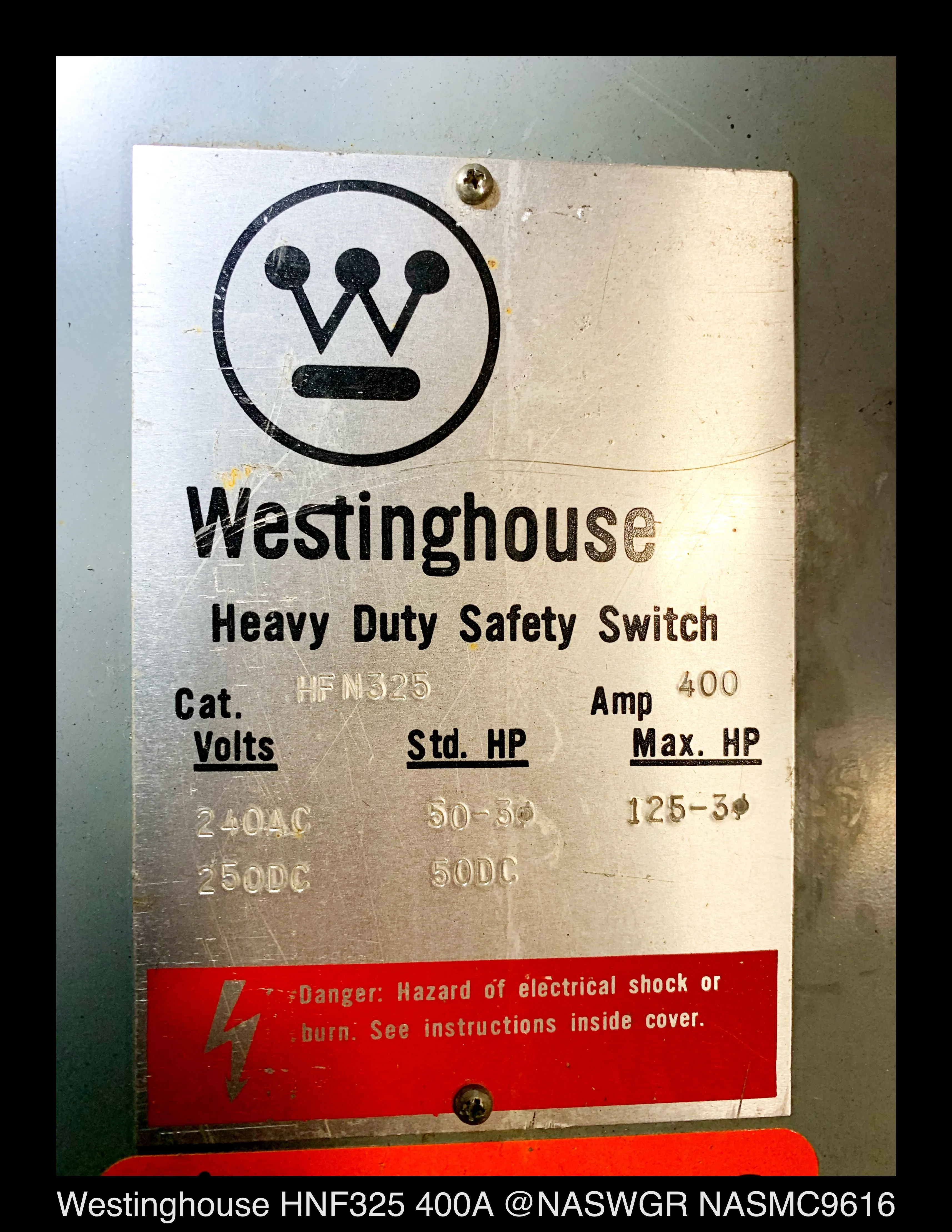 Westinghouse HFN325 Heavy Duty Safety Switch