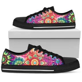 Women's Low Tops Colorful Black Sole Sneakers