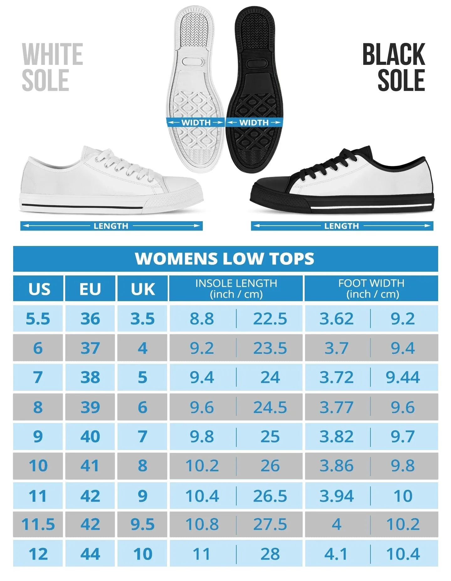 Women's Low Tops Colorful Black Sole Sneakers
